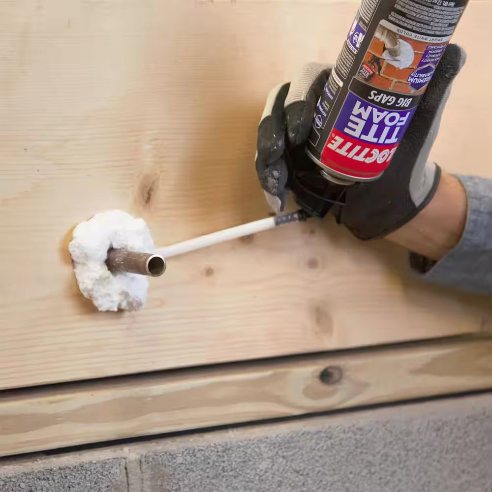 TITE FOAM Big Gaps Spray Foam, Bright White, 12 Oz. Can, Insulating Spray Foam Sealant